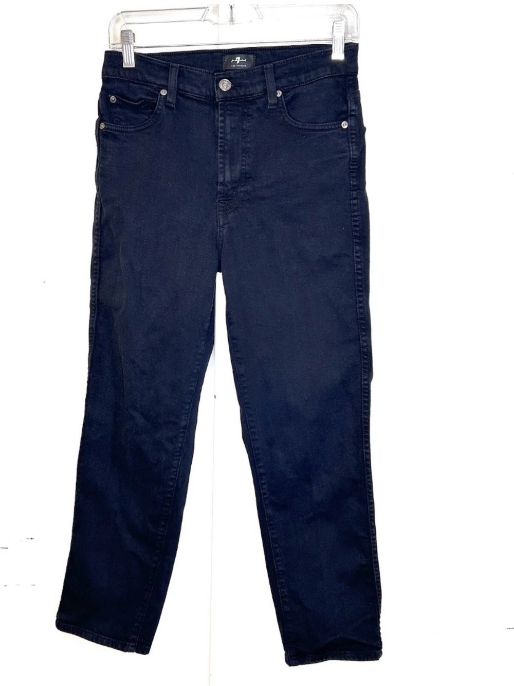 7 FOR ALL MANKIND High Waist Crop Straight Leg Jeans